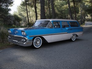 chevrolet brookwood station wagon 1958 3D मॉडल