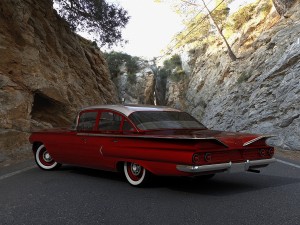 chevrolet biscayne 4-doors sedan 1960 3D Model