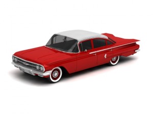 chevrolet biscayne 4-doors sedan 1960 3D Model