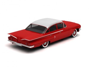 chevrolet biscayne 4-doors sedan 1960 3D Model