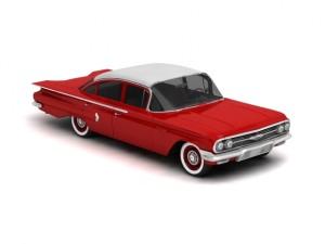 chevrolet biscayne 4-doors sedan 1960 3D Model