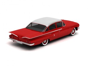 chevrolet biscayne 4-doors sedan 1960 3D Model