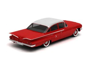 chevrolet biscayne 4-doors sedan 1960 3D Model