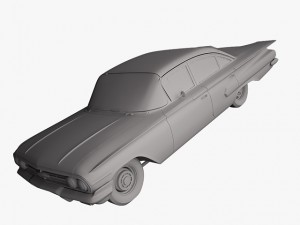 chevrolet biscayne 4-doors sedan 1960 3D Model
