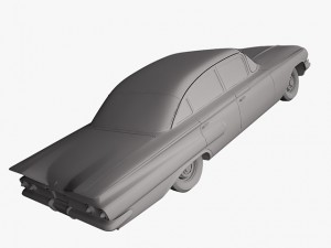 chevrolet biscayne 4-doors sedan 1960 3D Model