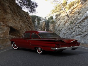 chevrolet biscayne 2-doors sedan 1960 3D Model