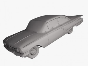 chevrolet biscayne 2-doors sedan 1960 3D Model