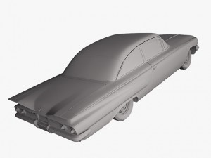 chevrolet biscayne 2-doors sedan 1960 3D Model