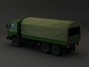collection truck kamaz 3D Model