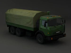 collection truck kamaz 3D Model