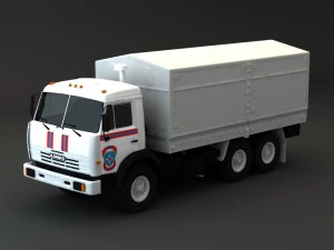 collection truck kamaz 3D Model
