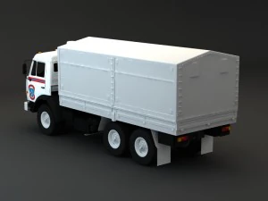 collection truck kamaz 3D Model