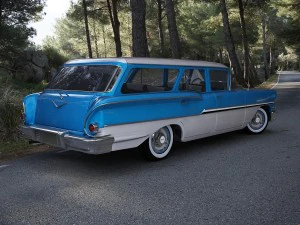 12 klasik araba koleksiyonu 3D Model