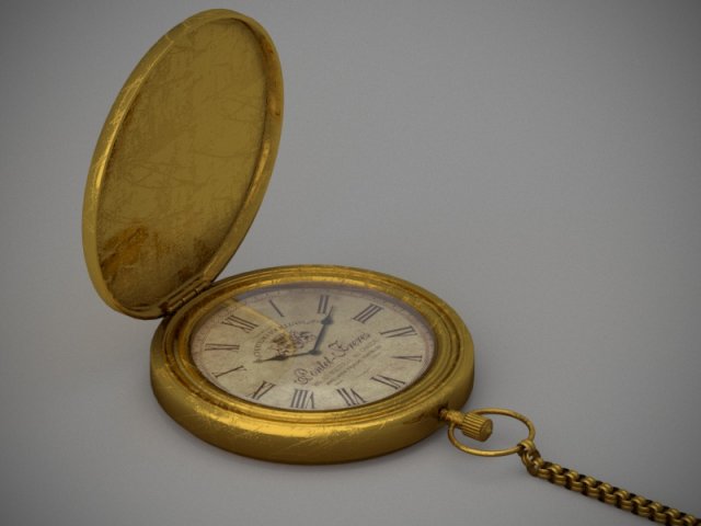pocket watch Modello 3D .c4d .max .obj .3ds .fbx .stl .blend 