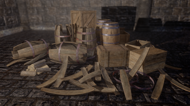 wood package Modello 3D .c4d .max .obj .3ds .fbx .stl .blend 