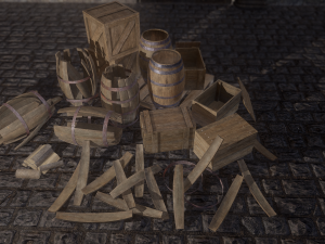 wood package Modello 3D