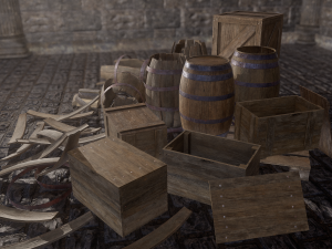 wood package Modello 3D