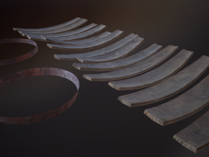 wood package Modello 3D