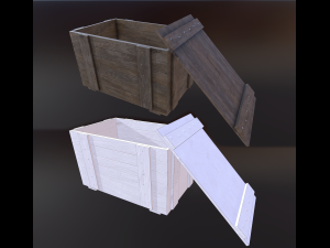 wood package Modello 3D