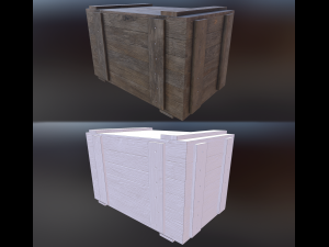 wood package Modello 3D