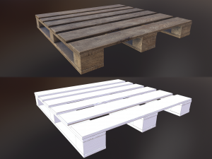 wood package Modello 3D