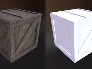 wood package Modello 3D
