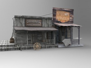 wild west houses 3Dモデル