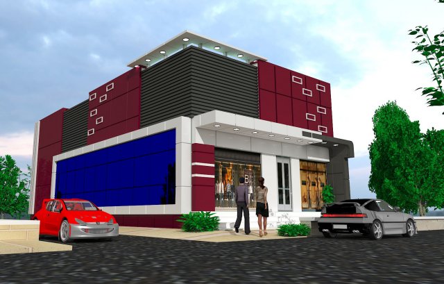 3d mall desgin 3D 模型 .c4d .max .obj .3ds .fbx .stl .blend 