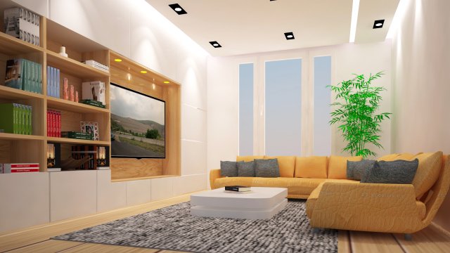 livingroom 3D 模型 .c4d .max .obj .3ds .fbx .stl .blend 