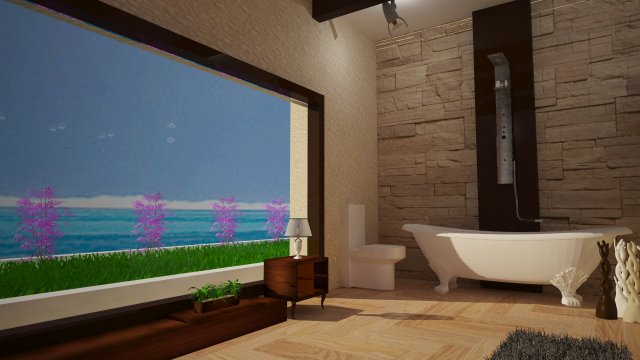modern bathroom interior desgin Modèle 3D .c4d .max .obj .3ds .fbx .stl .blend 