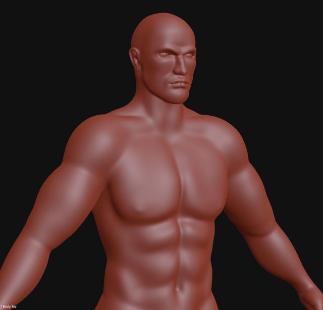 man base mesh Modelo 3D .c4d .max .obj .3ds .fbx .stl .blend 