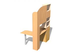 corner computer desk 3D-Modell