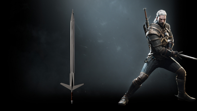 the witcher silver sword 3D Model .c4d .max .obj .3ds .fbx .stl .blend 