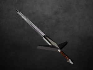 the witcher silver sword 3D Model