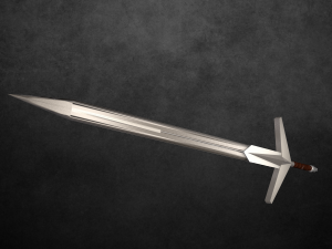the witcher silver sword 3D Model