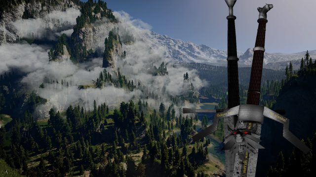 The witcher swords Modello 3D .c4d .max .obj .3ds .fbx .stl .blend 