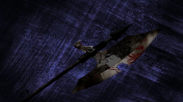 bloody ax low-poly 3D Model .c4d .max .obj .3ds .fbx .stl .blend