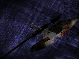 machado sangrento low-poly Modelo 3D