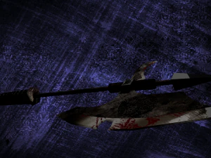 bloody ax low-poly 3D Model