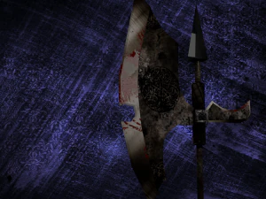 bloody ax low-poly 3D Model