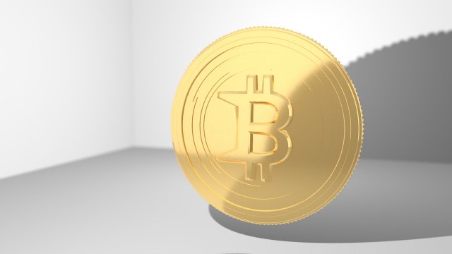 Download bitcoin - gold 3d print model 3D Model