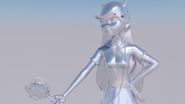 star vs the forces of evil - printed figurine star butterfly 3d print model Modèles 3D en vedette .c4d .max .obj .3ds .fbx .stl .blend 