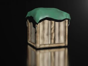 transportation box - wooden box low-poly 3D Model