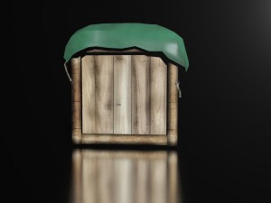transportation box - wooden box low-poly 3D Model