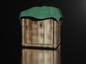 transportation box - wooden box low-poly 3D Model