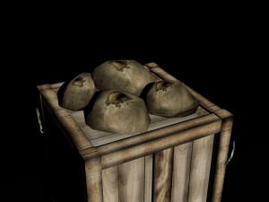 transportation box - wooden box low-poly 3D Model
