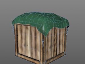transportation box - wooden box low-poly 3D Model