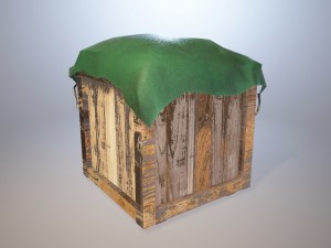 transportation box - wooden box low-poly 3D Model