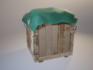 transportation box - wooden box low-poly 3D Model