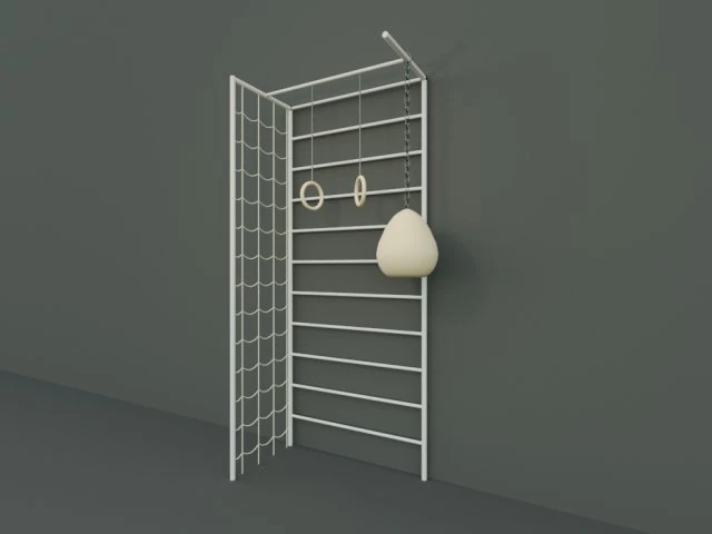swedish ladder wall bars 3D Model .c4d .max .obj .3ds .fbx .stl .blend 